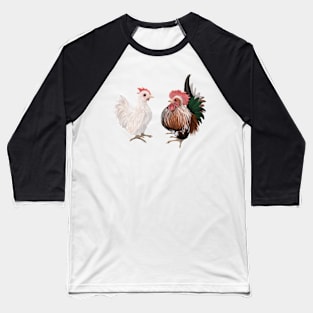 Pair of Serama Chickens Baseball T-Shirt